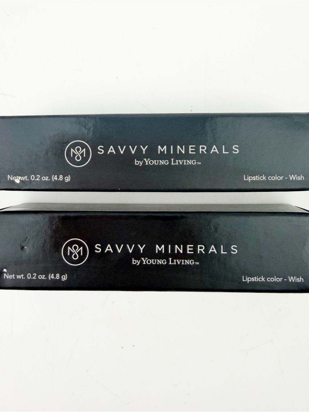 TWO Young Living Savvy Minerals Lipstick Wish 8H01 Makeup Discontinued New Box